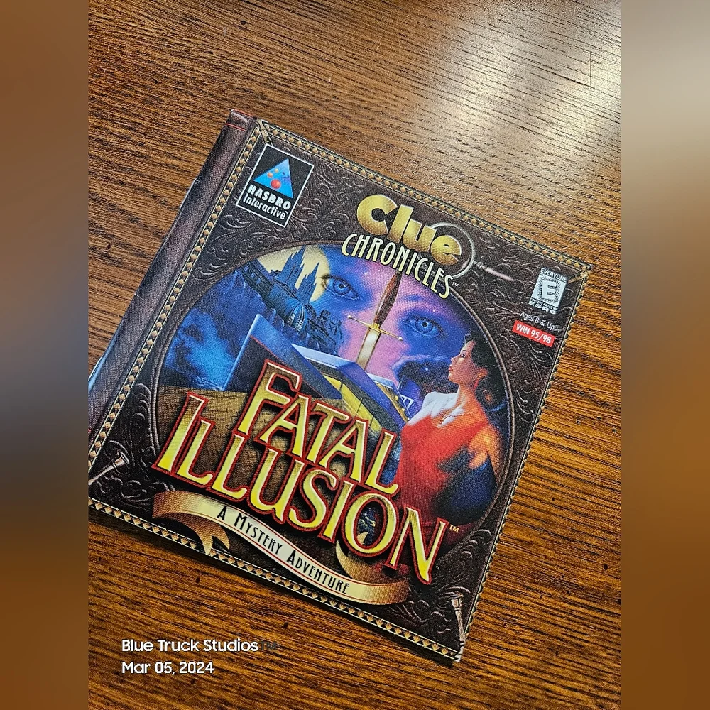 Clue Chronicles Fatal Illusion PC CD-ROM Game Windows 95 98 Hasbro 3 Disc Set